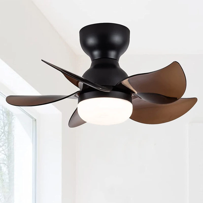 Nordic Bedroom Small Ceiling Electric Fan Lamp Chandelier Children's Living Room Dining   Household  Indoor Lighting