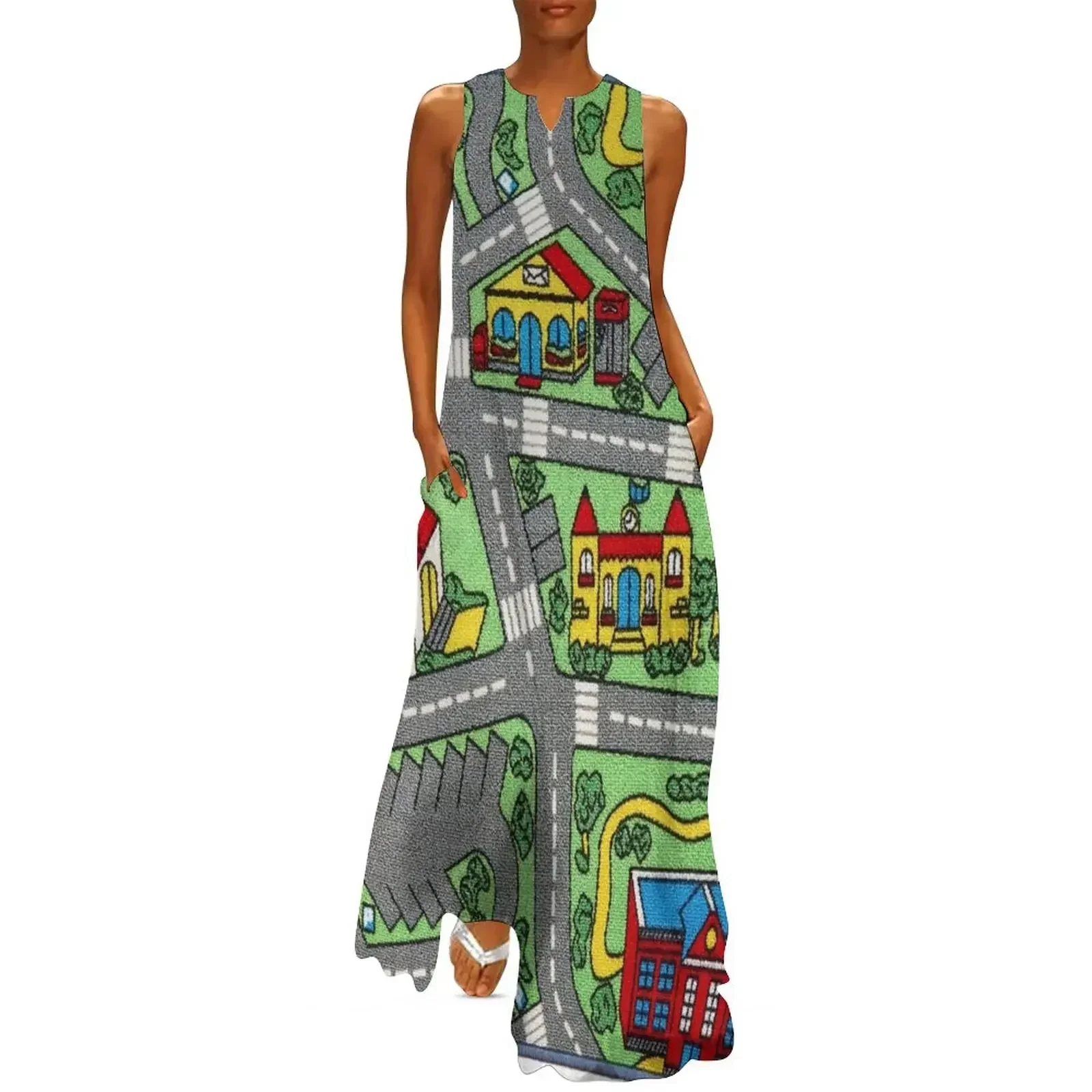 

Road Roag Long Dress summer dress korean women womens clothing Women long dress purple