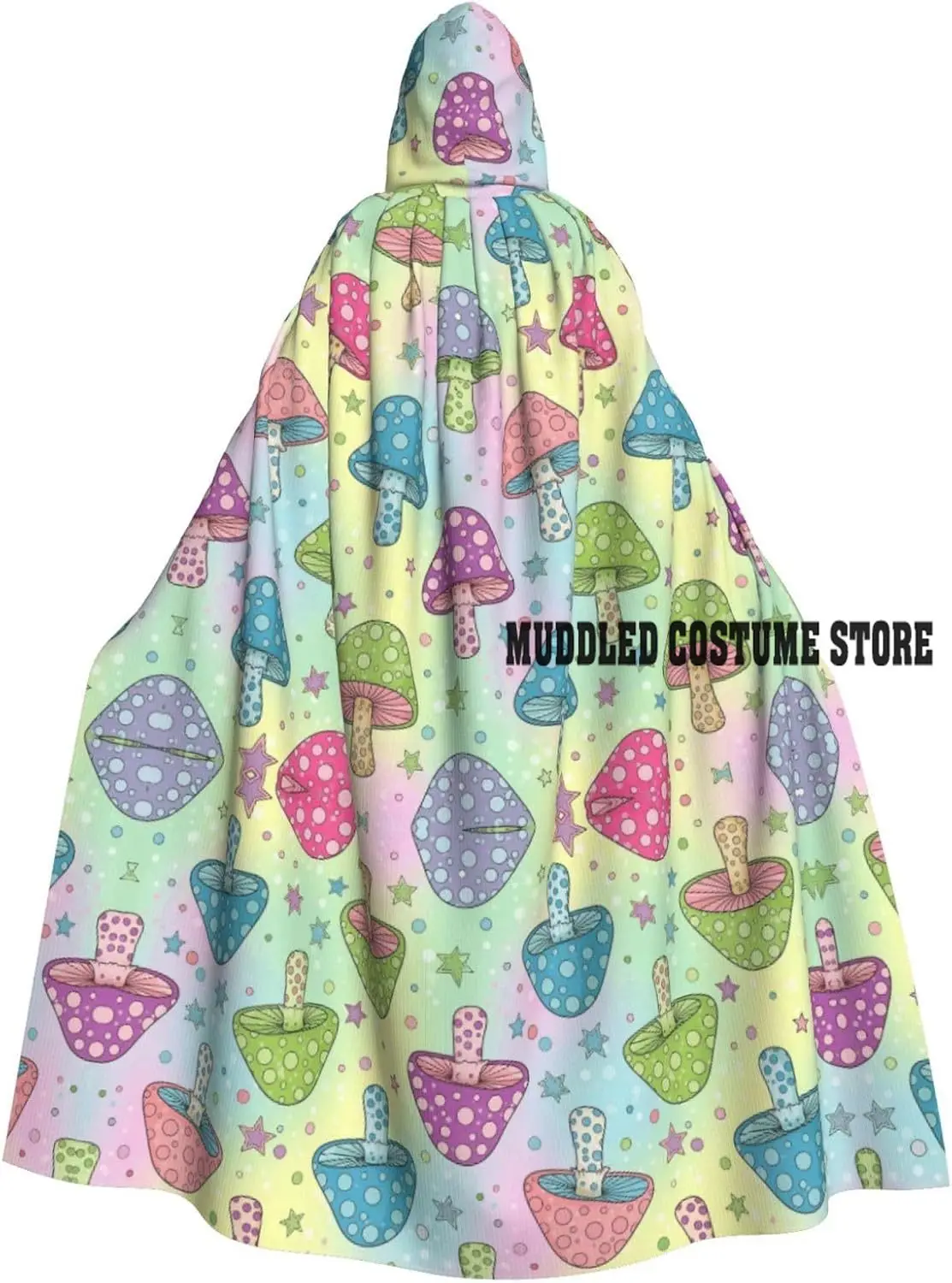 

Mushroom Star Women Men Full Length Hoodie Dress Cloak for Christmas Halloween Cosplay Party