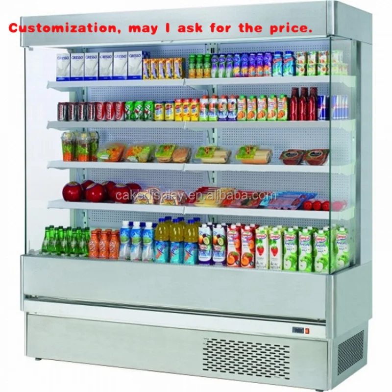 custom.السوبر ماركت التجاري ثلاجة المشروبات الباردة المفتوحة برودة