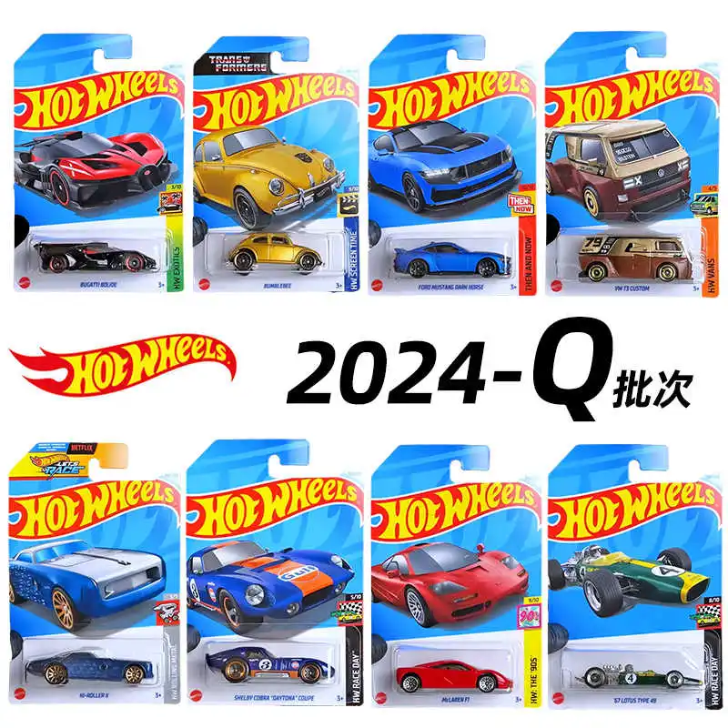 

Hot Wheels 2024Q Cobra Bugatti Bolide Shelby Porsche Bumblebee Ford Mustang Dark Tesla Cybertruck литая под давлением модель игрушки C4982 подарок