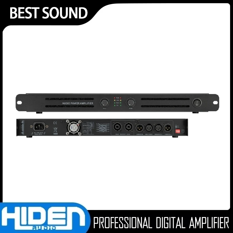 Prower Amplifier Suitable For Digital Amplifier Of Entertainment Category Karaoke Professional 1U Two Four Channels Audio