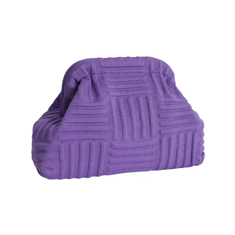 Fashion Knit-Textured Clutch Bag Large Capacity Versatile Makeup Bag Solid Color Evening Clutch Bag Women