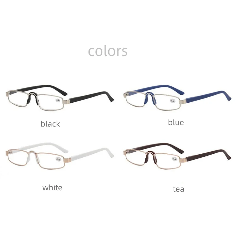 Lunettes de lecture en alliage, 3 pièces, coussinets de lentilles faits à la main pour une ajustement confortable, couleurs assorties, lunettes plus anciennes 0 à 4.0