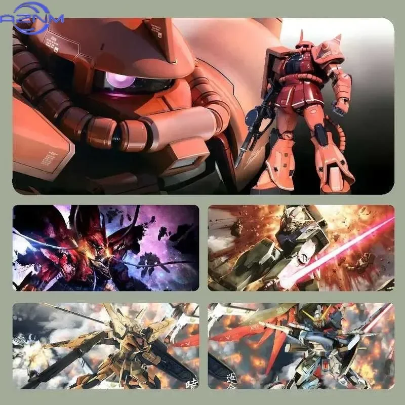 Sci-Fi Mecha Battle Themed Large Mousepad, Rubber Non-slip Gaming Desk Mat, Waterproof HD Print Keyboard Table Protector for Hom