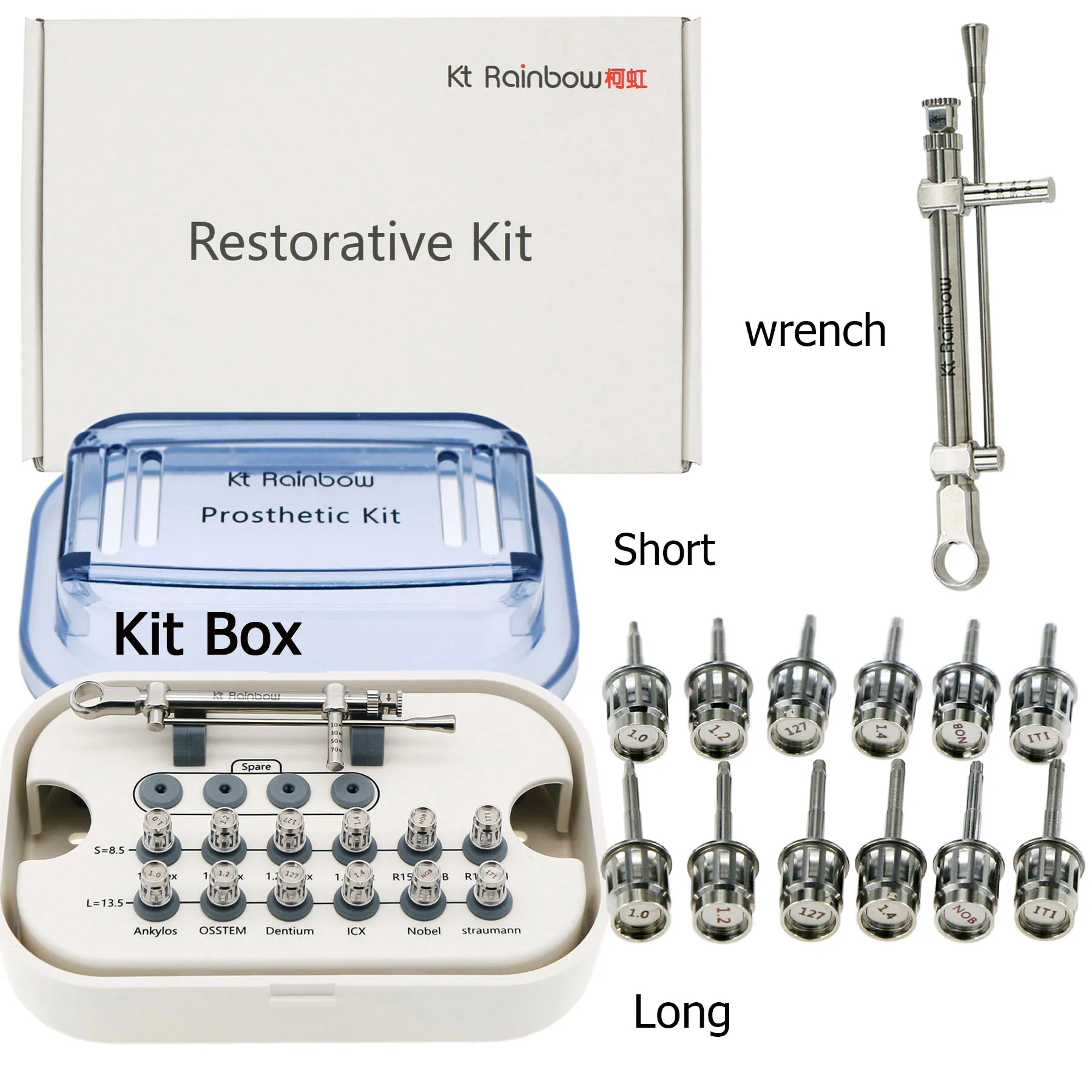 

Dental Implant Tools Hand Driver Kit Universal Restoration Parts Torque Screwdriver Wrench Tools Parts 10-70NCM