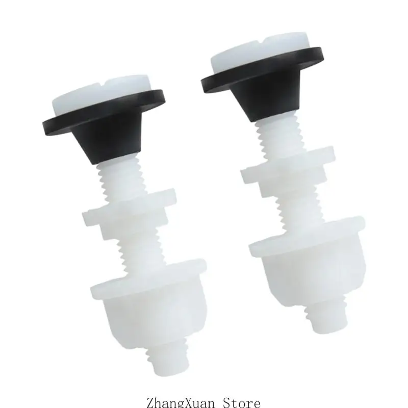 2 Stück Toilettenschüssel-Befestigungsschrauben Schnellaufbau Toiletten-Wassertank-Befestigungsschrauben 3XUF – Detail 8
