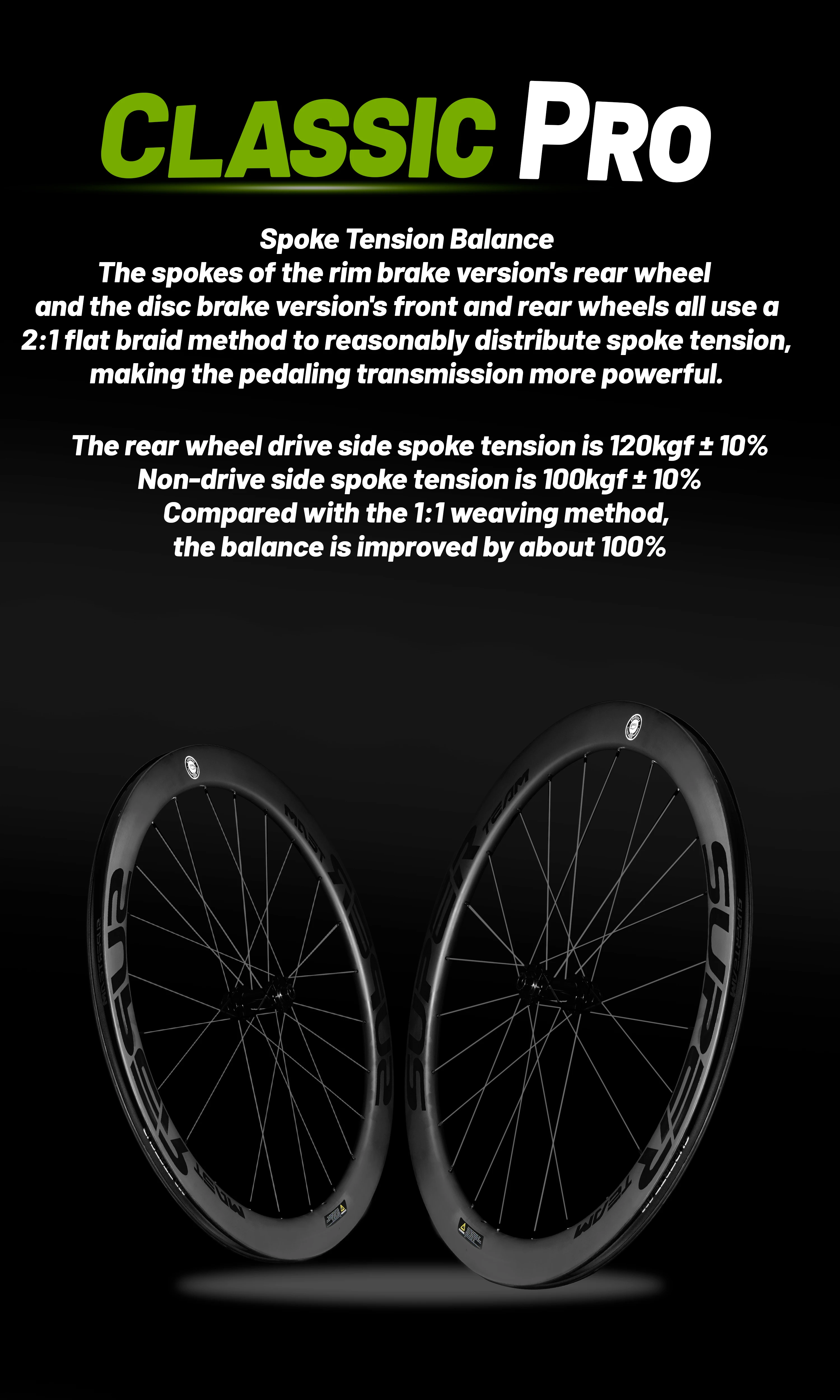 SUPERTEAM 700C Carbon-Laufradsatz Scheibenbremse UCI-Zugelassen Felge Tubeless Clincher Rennrad-Räder HG XDR Kompatibel – Detail 9