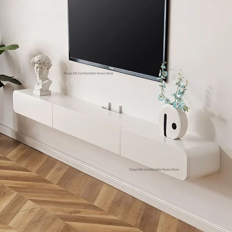 Italian Solid Wood Floating TV Cabinet Simple Modern Living Room Suspended TV Cabinet Home Furniture шкафы для гостиной FYFS