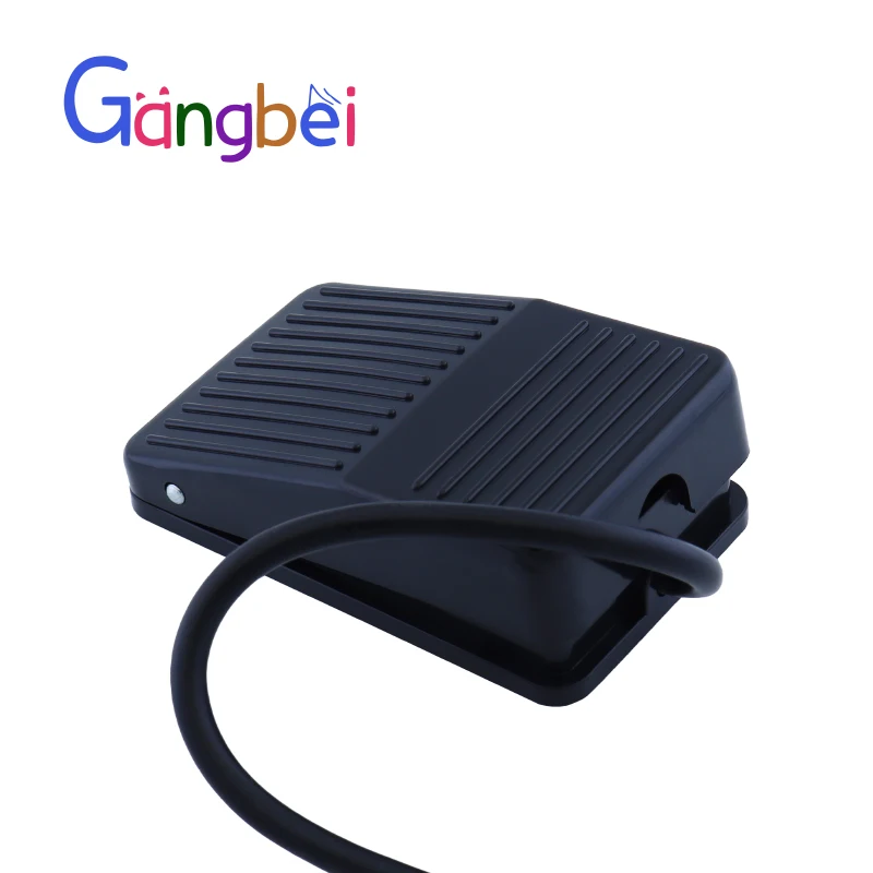 1NO 1NC Black Nonslip Plastic Treadle Foot Pedal Switch AC 220V 10A Gangbei