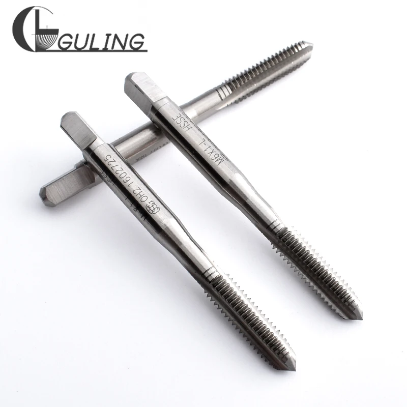 GULING 1 قطعة HSSE-M35 JIS معيار بدون طلاء اليد اليسرى مستقيم مخدد اليد الحنفية M2 M3 M4 M5 M6 - M12 آلة الموضوع الصنابير