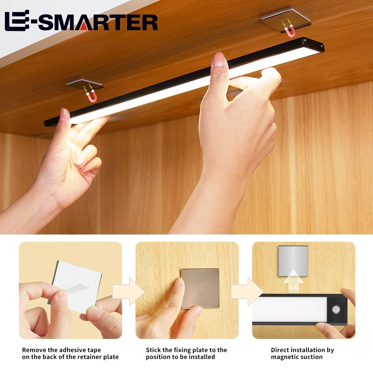 

Cabinet Light USB Rechargeable Motion Sensor Led Light for Kitchen Wardrobe Cabinet Lighting 20cm/30cm/40cm LED Night Light