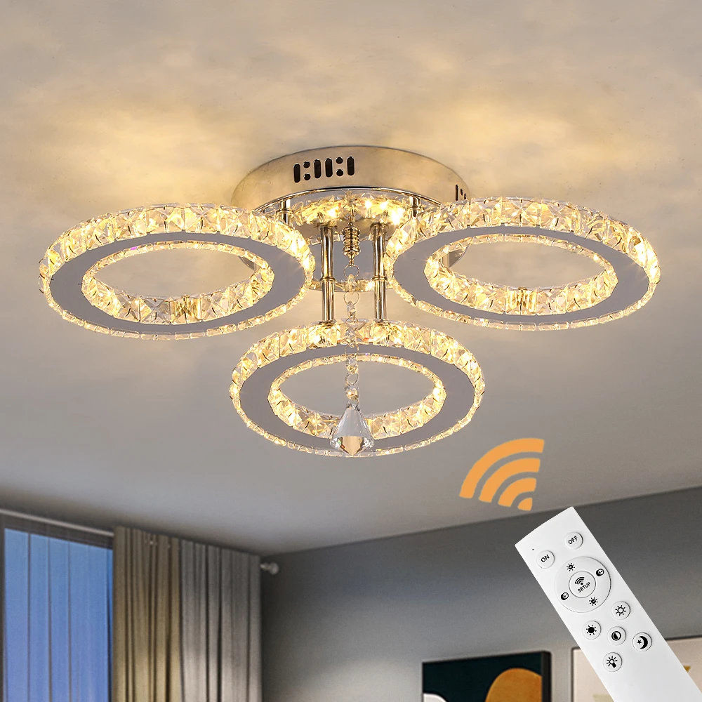 

LED Ceiling Lamp Modern Chandelier Crystal Pendant Lighting Living Dining Room Home Decor Lustre Fixtures Aisle Flush Mounted