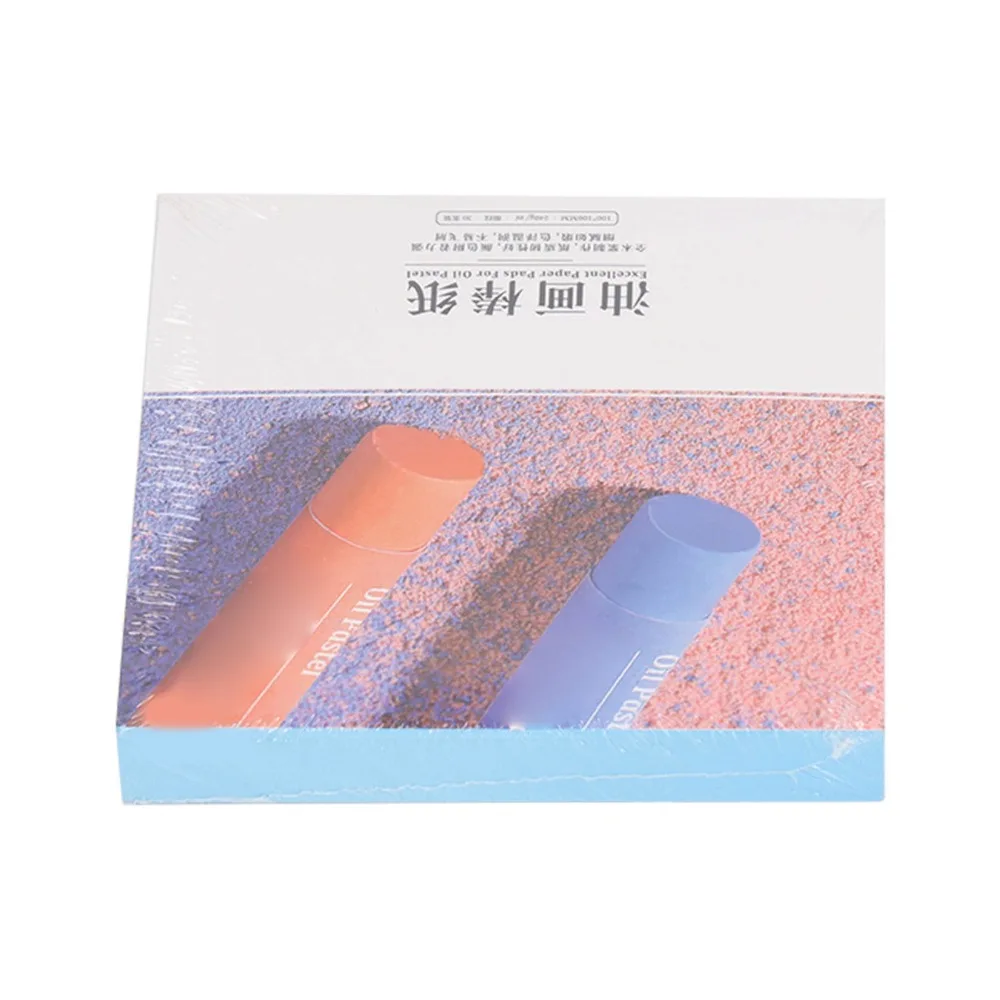 1pcs Portable Glossy Surface Oil Pastel Paper Pad High Adhesion 30 Sheets Mixed Media Sketchbook Art Paper Pad For Oil Painting