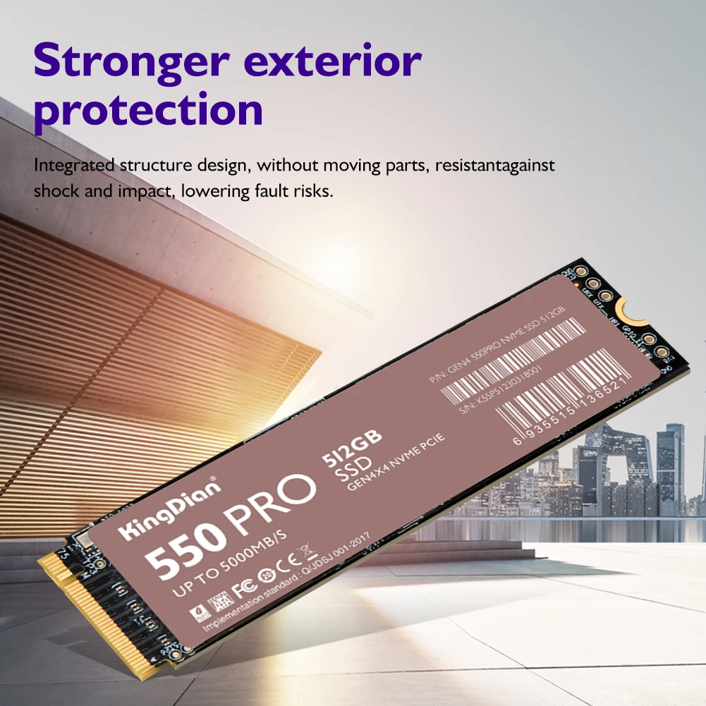 Kingdian M.2 PCIe Gen4 NVMe SSD 550RPO สำหรับ PS5ฮาร์ดไดรฟ์แบบ Solid State 1TB 2TB ฮาร์ดไดรฟ์ภายในของแล็ปท็อป