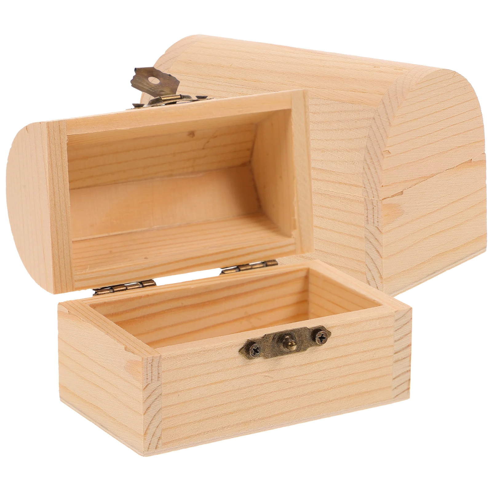 

2Pcs Wooden Storage Chest Boxes Solid Wood Treasure Box Jewelry Candy Gift Desktop Box Wooden Desktop Organizer
