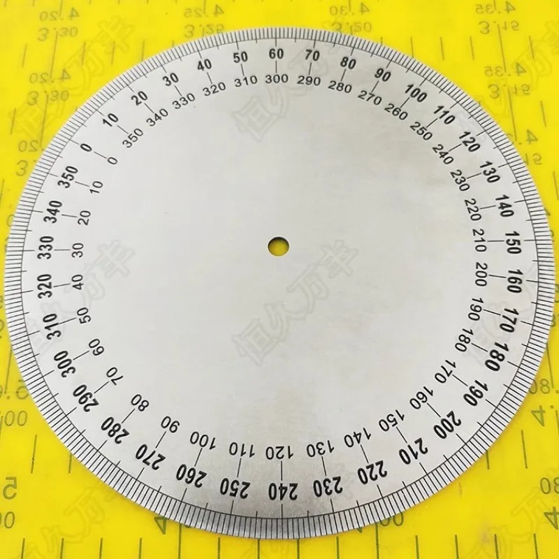 Industrial Measuring Disc Stainless Steel Angle Disc Mechanical Fittings Diameter:160mm Inner D:6mm Thickness:2mm