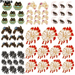 10PCS Fox Whale Cat Embroidered Patches For Clothing Thermoadhesive Patches Cartoon/Animal Patches On Clothes Iron On Patches