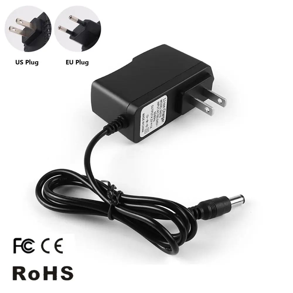 Professional EU/US Plug 18650 Lithium Battery Power Adapter Power Supply Charger 4.2V 8.4V 12.6V 1A 2A