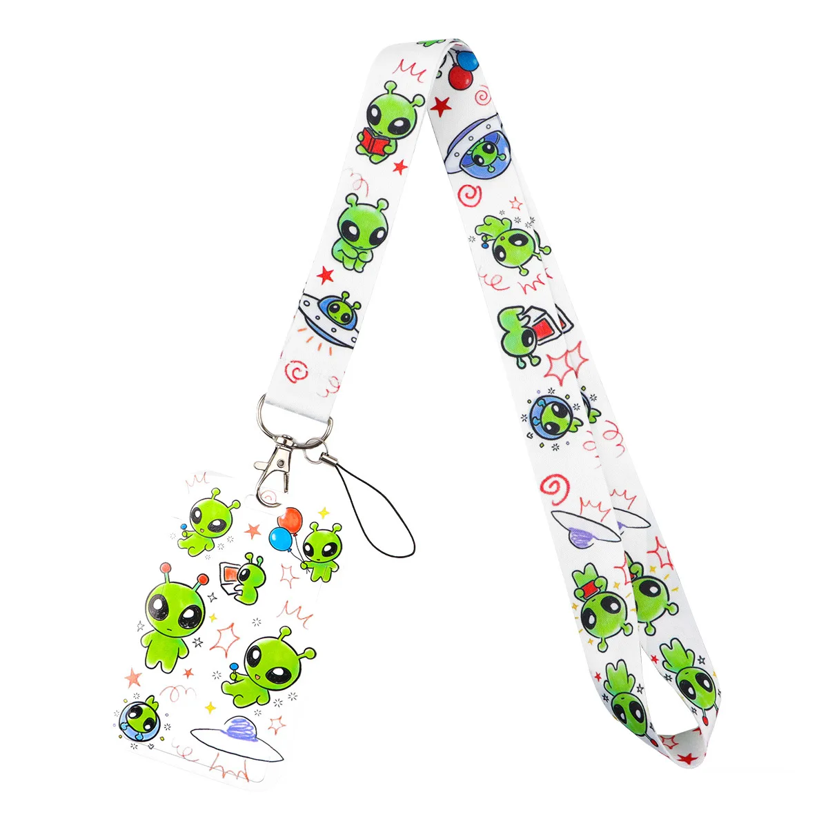 Alien Green Credential Holder Lanyards for Key Art Paintings Neck Strap For Card Badge Gym Keyring Accessories Gifts Decorations