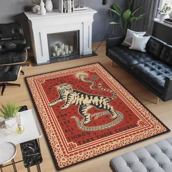 Modern Abstract Tiger Decoration Living Room Carpet Large Area Bedroom Plush Rug Creative Funny Coffee Table Mat Ковер Tapis 러그