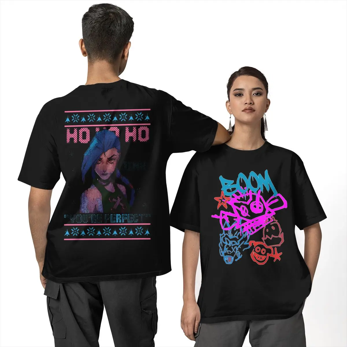 

Футболка большого размера с принтом Arcane-Jinx, хлопковые футболки 100, футболка для отдыха для мужчин, летние повседневные футболки с короткими рукавами Y2K