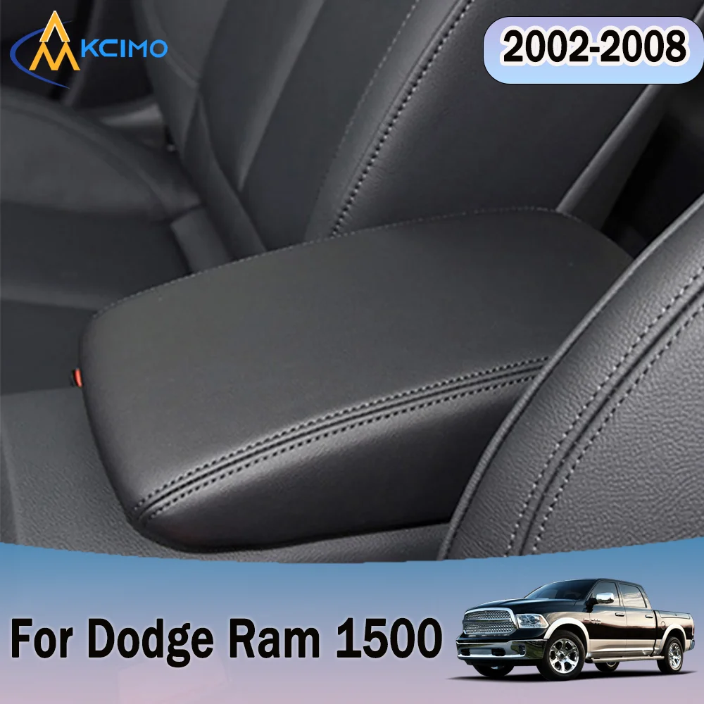 

For Dodge Ram 1500 2500 3500 2002-2008 Auto Central Control Armrest Box Cover Faux Leather Pad Anti-Scratch