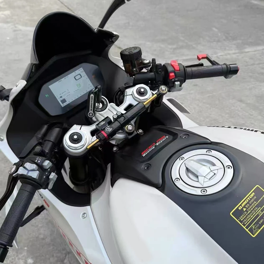 CFMOTO 675SR-R 675SRR 새로운 오토바이 액세서리 조정 가능한 스티어링 댐퍼 안정기 장착 브래킷 키트