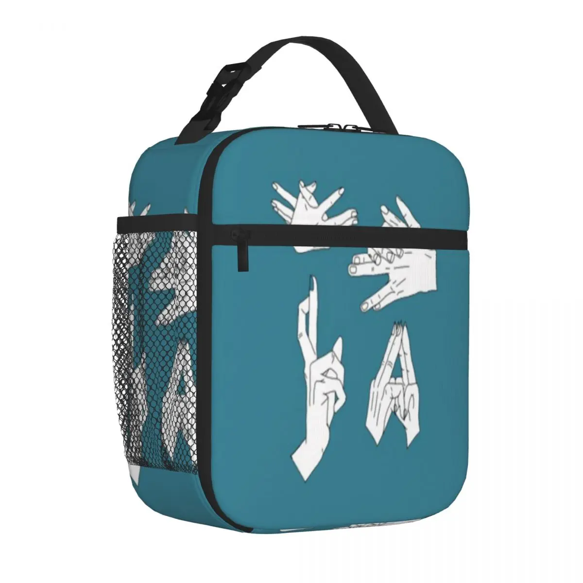 Bestselling JJK Hand Signs Filled In Industrial Style Shoulder Lunch Bag Outdoor Sports Portable Lunch Bag