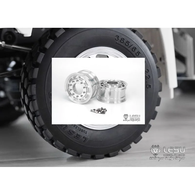 

LESU 1/14 Tamiya tractor truck aluminum alloy flange front wide wheel hub truck model accessories