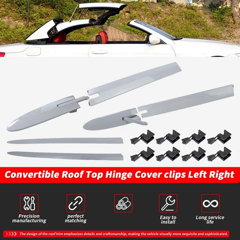 

NEW-14 Piece Set Roof Active Sunroof Roof Top Hinge Cover For BMW E93 335I M3 M4 F83 2007-2019