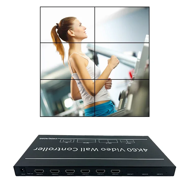 Hot Selling led lcd splicing screen tv monitor display video processor hdmi 4K video wall controller 2x2 videos splitters hdmied