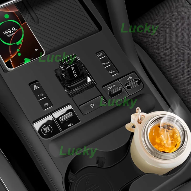 Car Central Console Silicone Pad for BYD Song Plus 2025 Wireless Charging Pad Gear Panel Anti-Slip Protector Cover Cup Holder