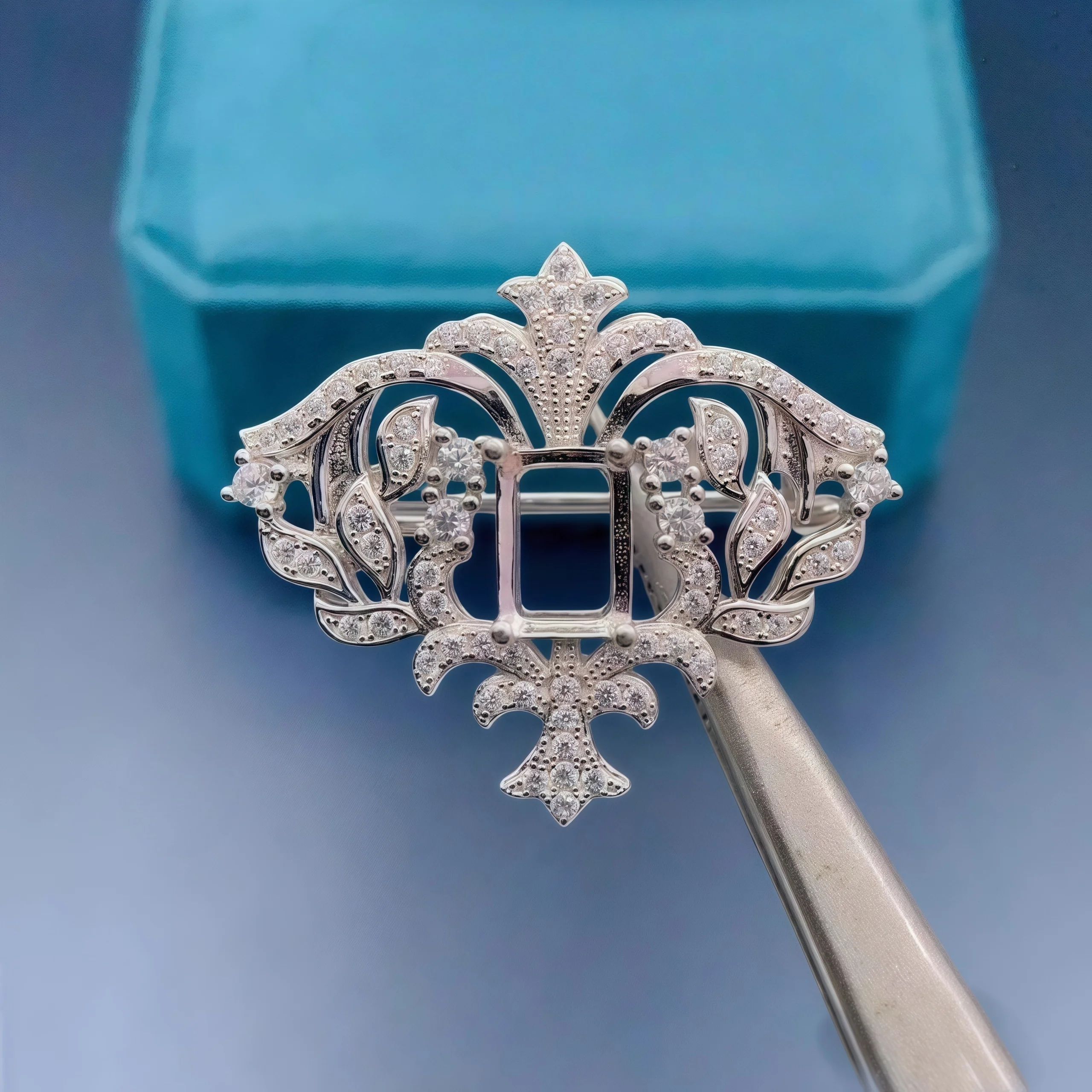 

L S925 Sterling Silver Brooch Inlay 5*7mm Ellipse Stone DIY Empty Holder Fine Charm Jewelry Luxury Design for Woman Accessories