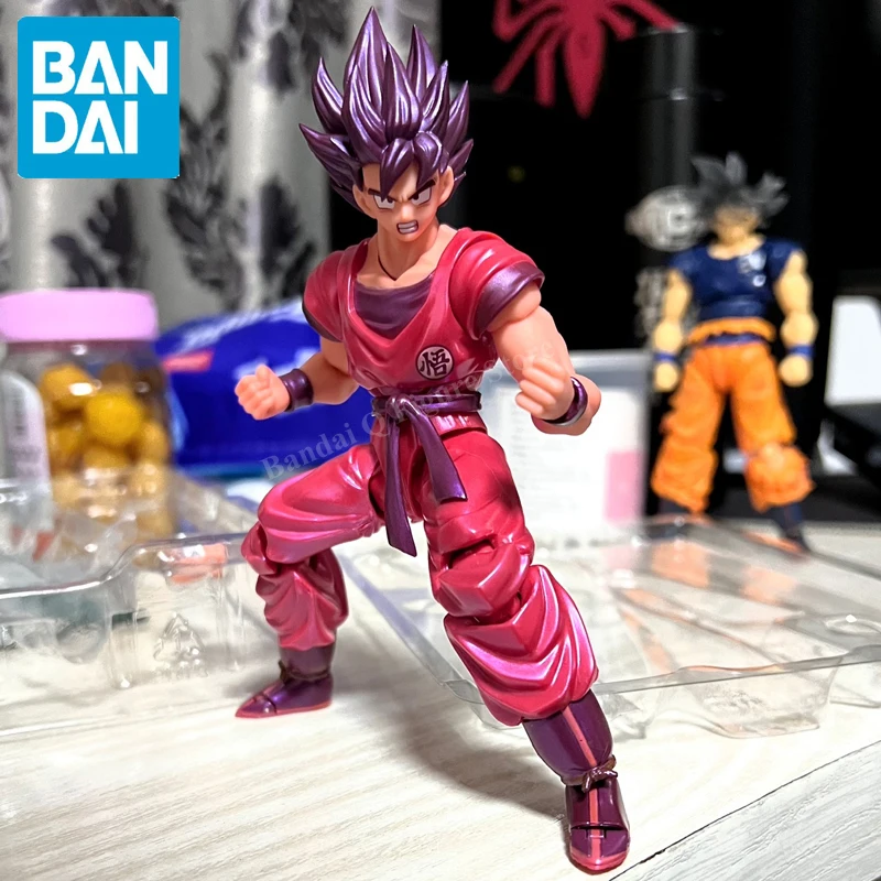 

Genuine Bandai Dragon Ball Son Goku Shf Action Figures Kaiouken Instinct Anime Collection Pvc Model Statue Figurines Decor Toys