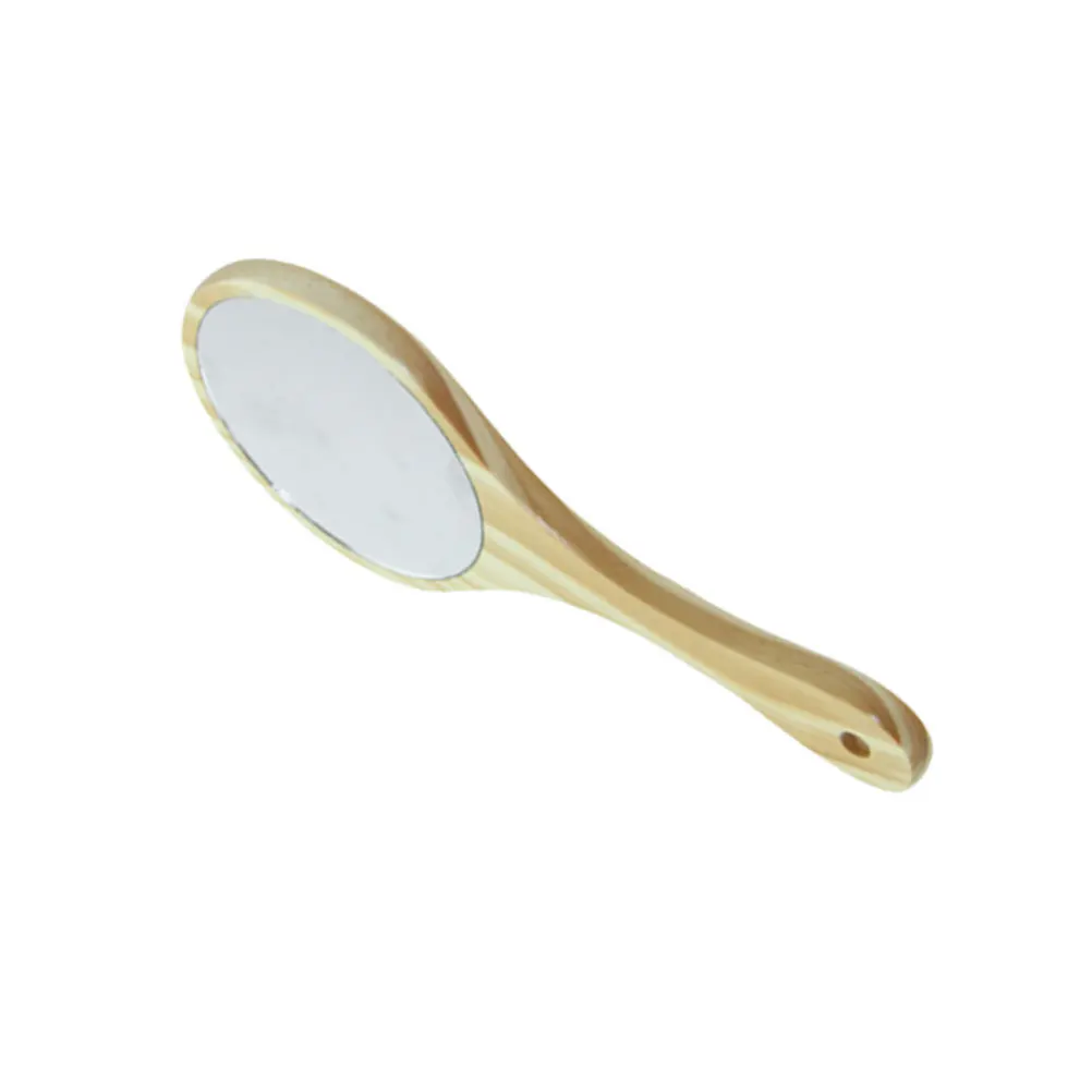 1Pcs Exquisite Hollow-out Makeup Mirror Comb Set Vintage Portable Wooden Mirror Hair Gifts for Woman Lady