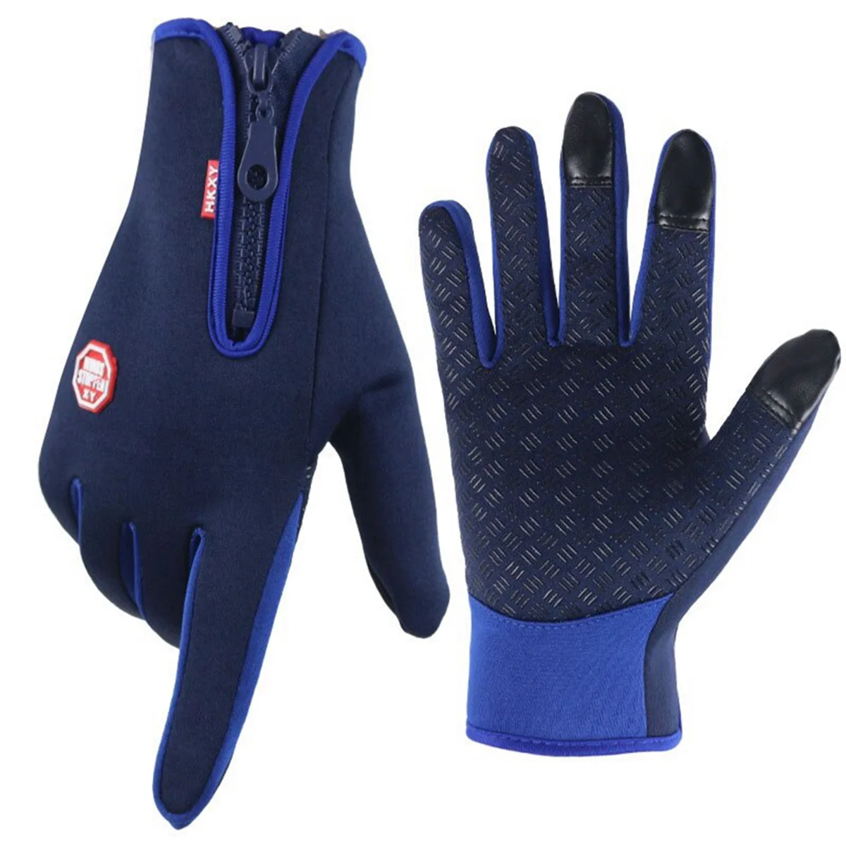 Warme Touchscreen-Fleece-Handschuhe, wasserdichte kalte Handschuhe für Outdoor-Radfahren, winddicht, rutschfest, für Damen und Herren, Winter-Skihandschuh S