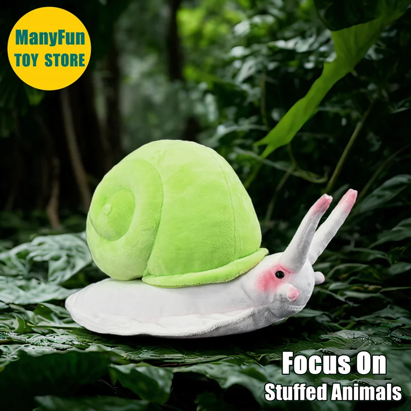 

Realistic Jade Snail Plush Toy - Lifelike Green Tree Snail Stuffed Animal, Leptopoma nitidum Simulation Doll Gift