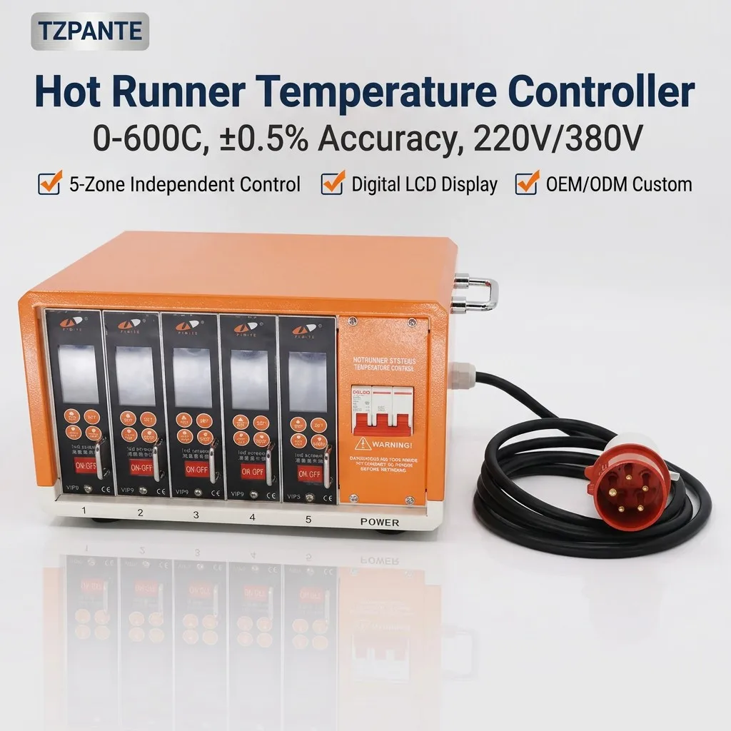 OEM ODM 5 zone Hot Runner Temperature Controller Card PV SV Dual LED Display Injection Mould System 220V/380V