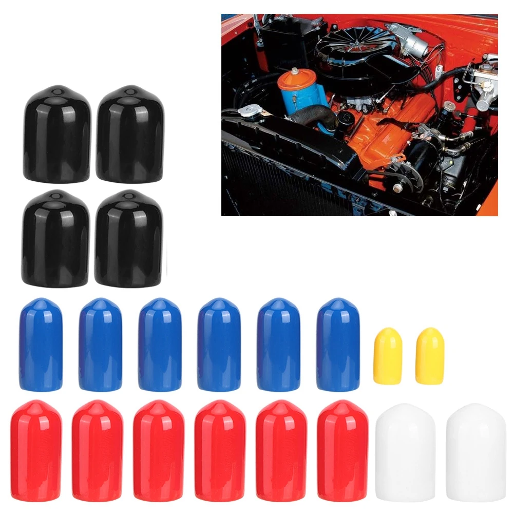 20 Pcs PVC Vacuum Line Cap 1/8in 3/16in 1/4in 3/8in 5/16in Assorted Kit Fit For CHEVY