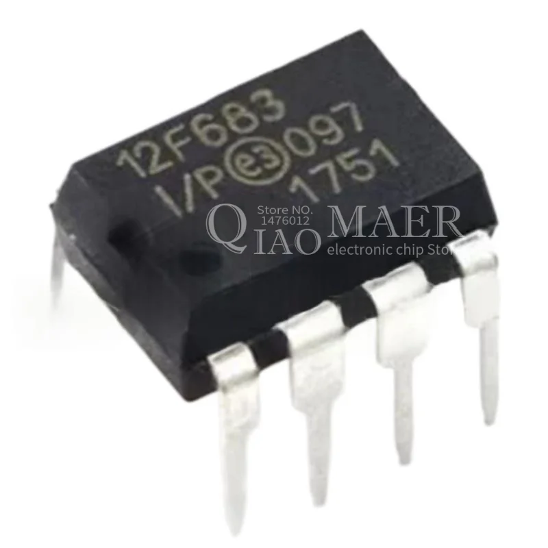 PIC12F683‑I/P PIC12F683 12F683 DIP‑8 8‑Bit Microcontroller MCU IC 3.5KB Flash New Original Integrated Circuit Electronic IC