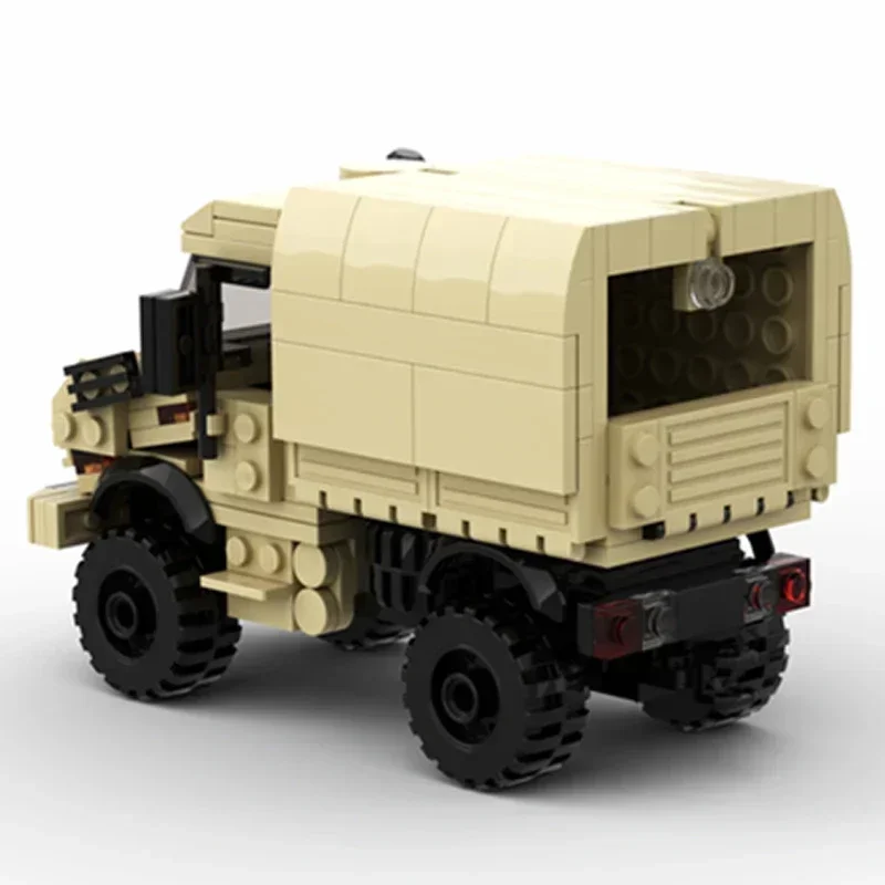 Batu Bata Bangunan Moc Model Militer U4000 Kendaraan Tentara Jerman Teknologi Blok Modular Mainan Perakitan Bata Hadiah Liburan