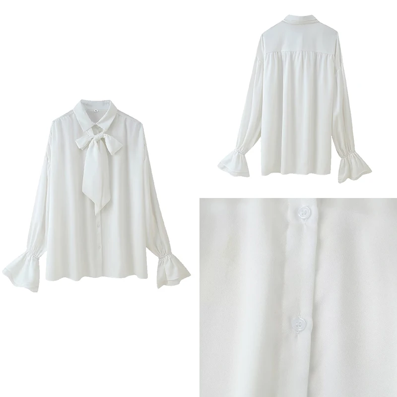 

Design Sensation Women's Faion Bell Sve irt Long Sve 2025 Summer New Arrival Polyester Fiber 00% Unique Sle