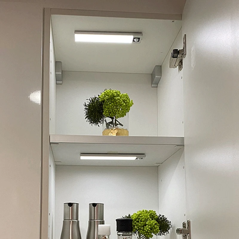 屋内モーションセンサーライト,充電式,USB,超薄型,ワイヤレス,バッテリー駆動,2つのLED