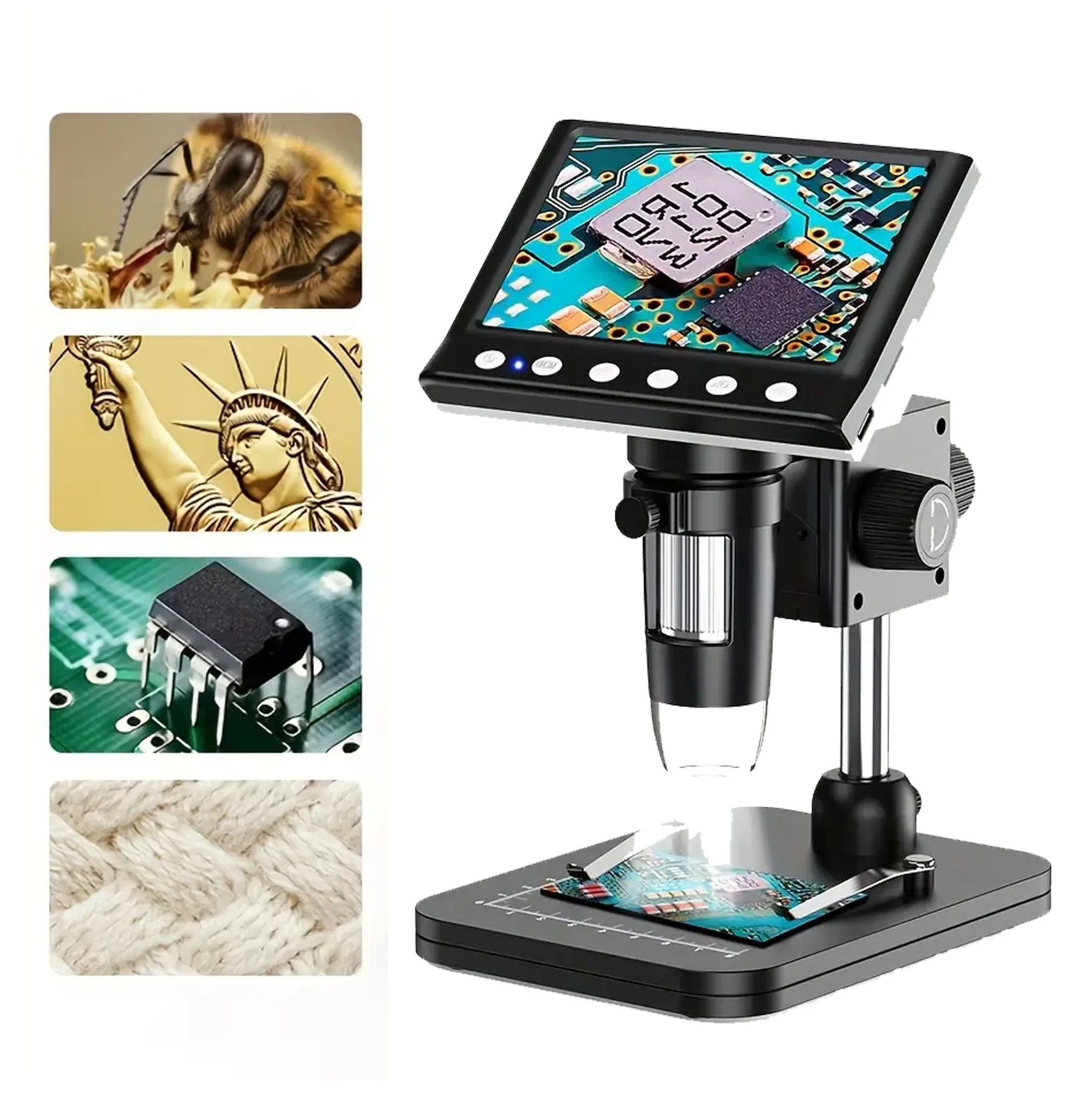 

4.3-inch digital microscope, ultra clear screen microscope, battery/ USB Dual use, compatible with computers