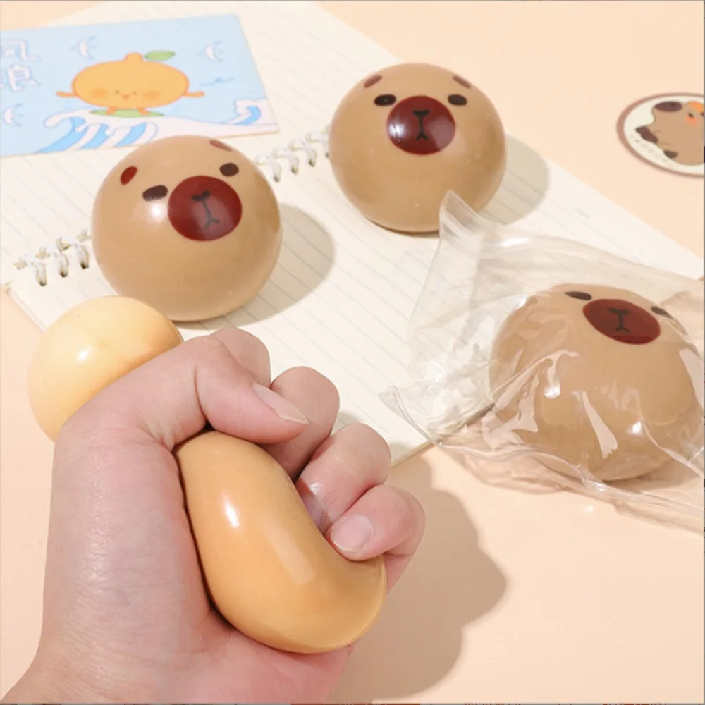 Juguete para apretar Capybara de rebote lento, MIni juguete divertido de liberación para la ansiedad, juguetes de ventilación para aliviar el estrés y barro suave, juguete para niños