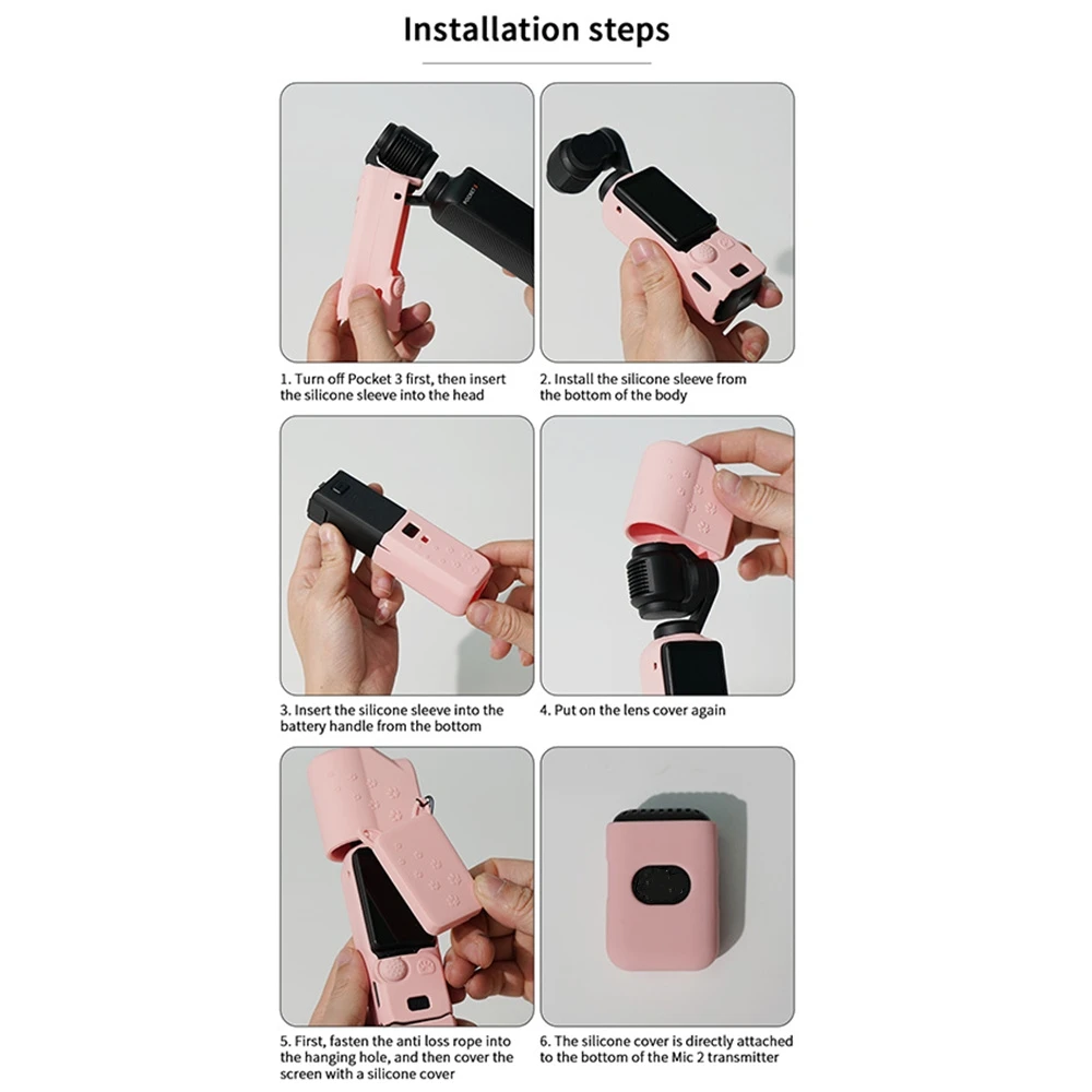 Для DJI Osmo Pocket3 Gimbal Camera пылезащитный чехол с защитой от падения силиконовый защитный чехол аксессуары