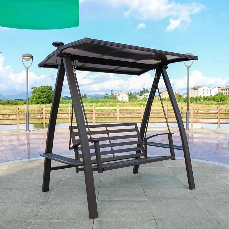 Уличные качели Солнечный свет Кресло-качалка Алюминиевый балкон Открытый отдых Интернет-знаменитость Подвесное кресло Двор Двойные качели