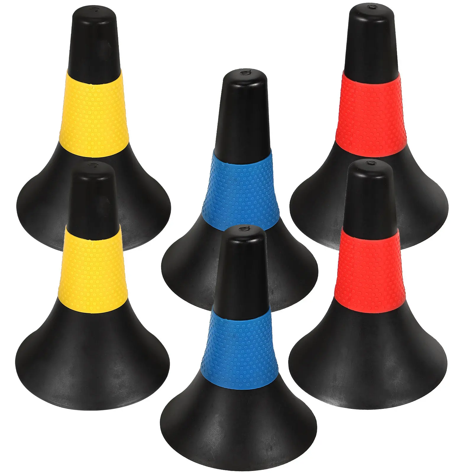 

6Pcs Vibrant Plastic Mini Road Cones for Soccer Drills Football Practice Agility Training Parking Safety Traffic Road Obstacle