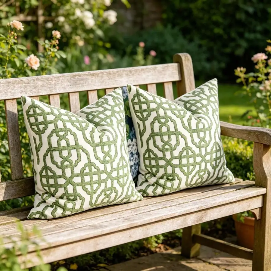 1/ 2pcs Green Summer Wind Boho Floral Square Soft Velet Pillow Cover - Farmhouse Cottagecore Decor, Indoor Room Decor For Couch Bed Chair Car, Sofa, Living Room Decor, Outdoor Home Decor For Garden, Patio, Terrace